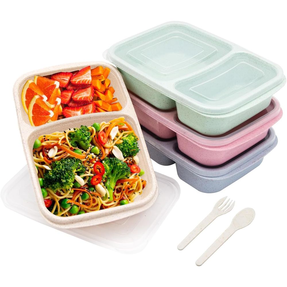Food Storage Dividers - Paquete de 4 Loncheras Bento, Recipientes