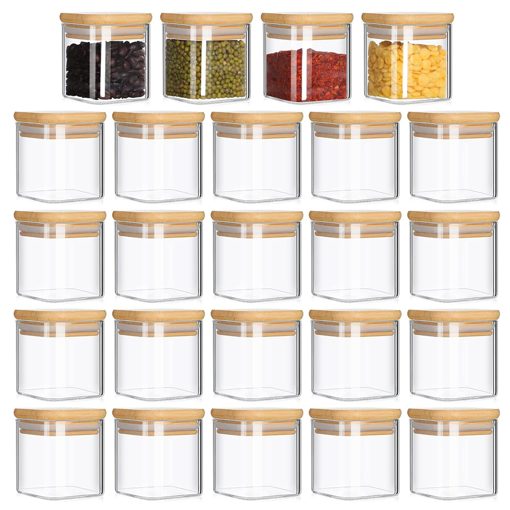 Food Storage Glass Container Set - Juego de tarros de vidrio de