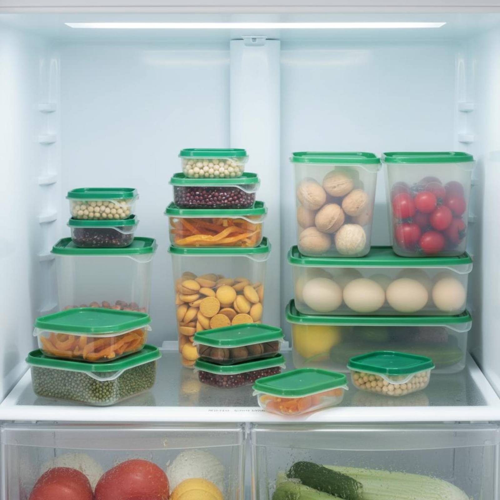 Food Storage Boxes With Lids - Juego de 17 Recipientes para Refrigerador,