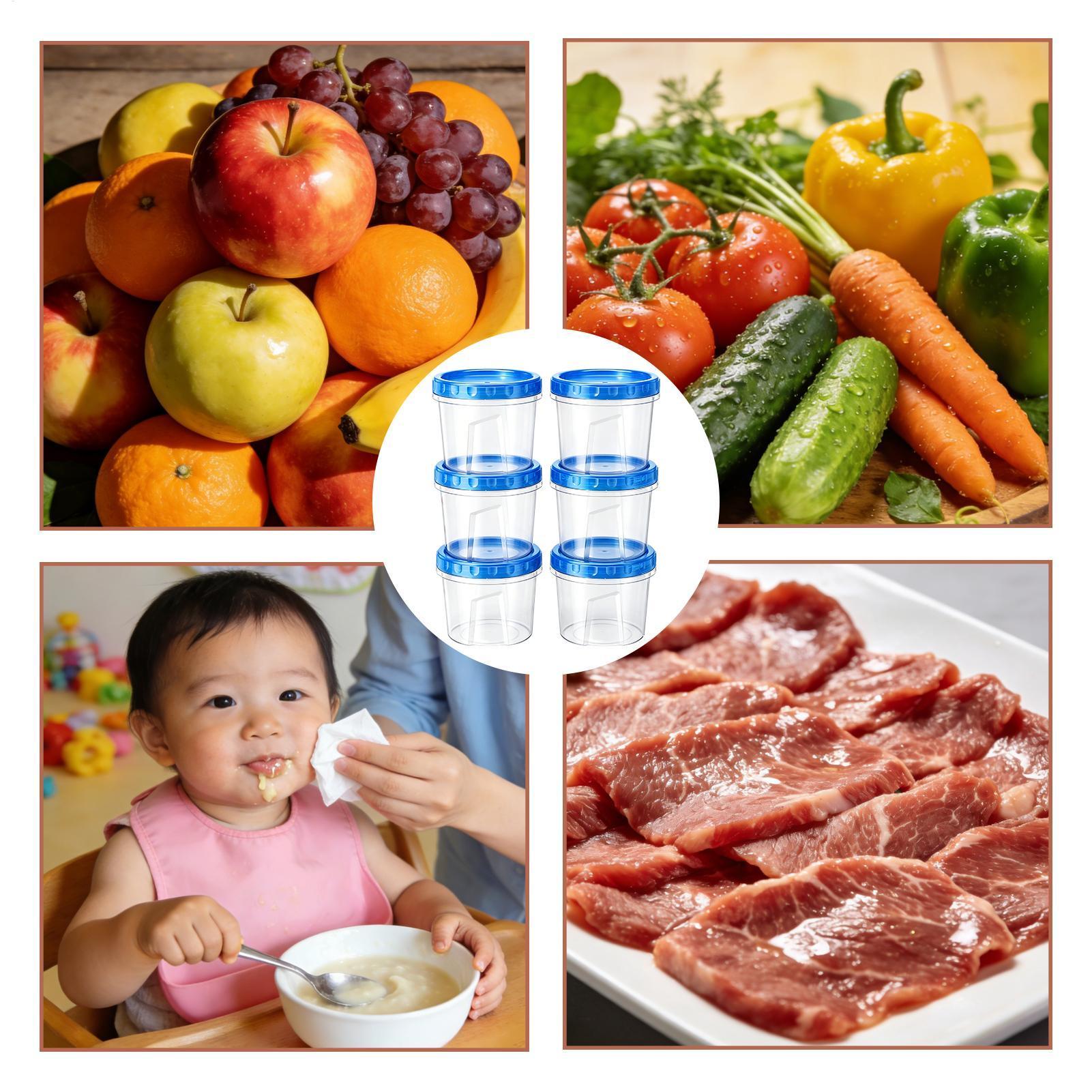 Food Storage Plastic - Contenedores para congelador para almacenamiento de