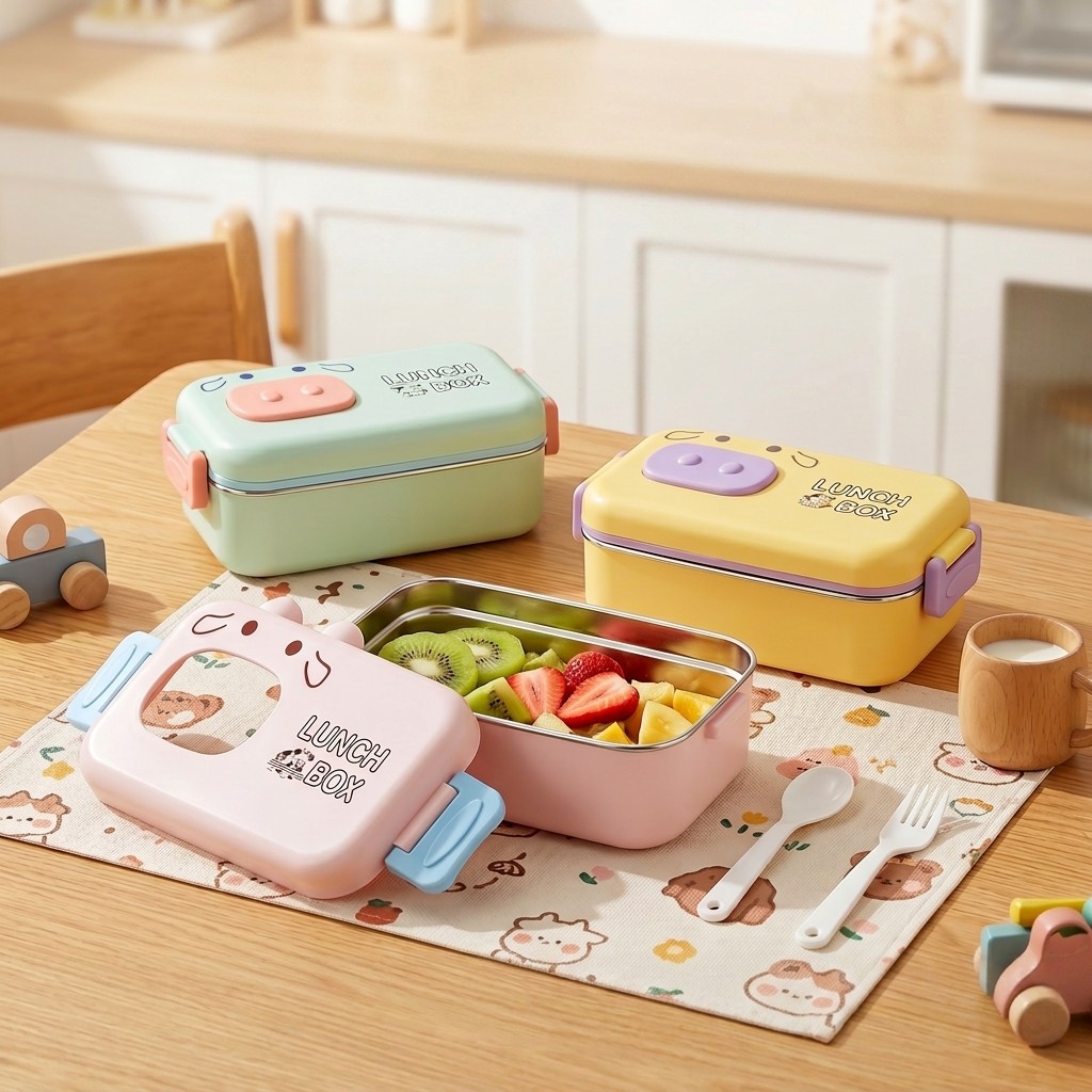 Food Storage Dividers - Lonchera Infantil de Acero Inoxidable 304,