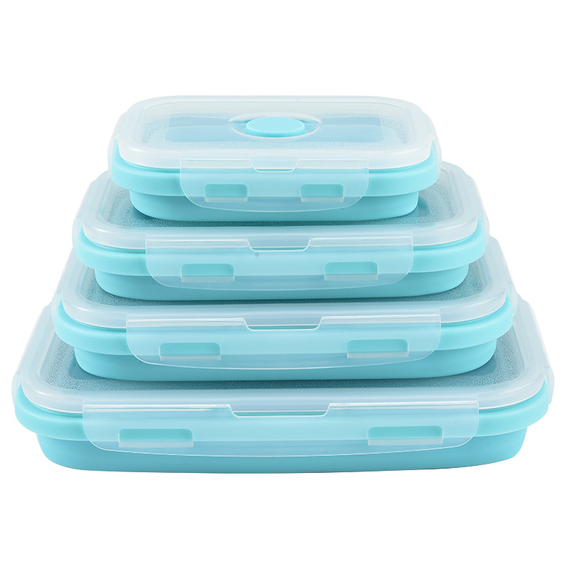 Food Storage Boxes With Lids - Contenedor Plegable de Silicona para Almacenamiento