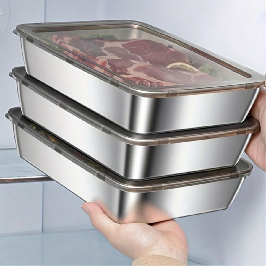 Stainless Lunch Box - Juego de 6 recipientes (3 cajas