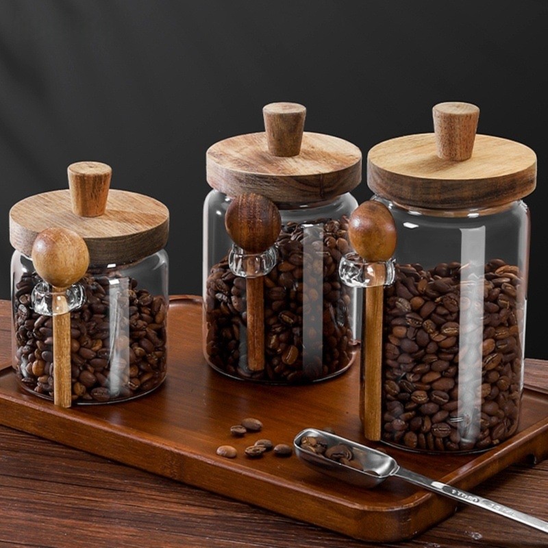 Food Storage Glass Container Set - Juego de 3 recipientes de vidrio
