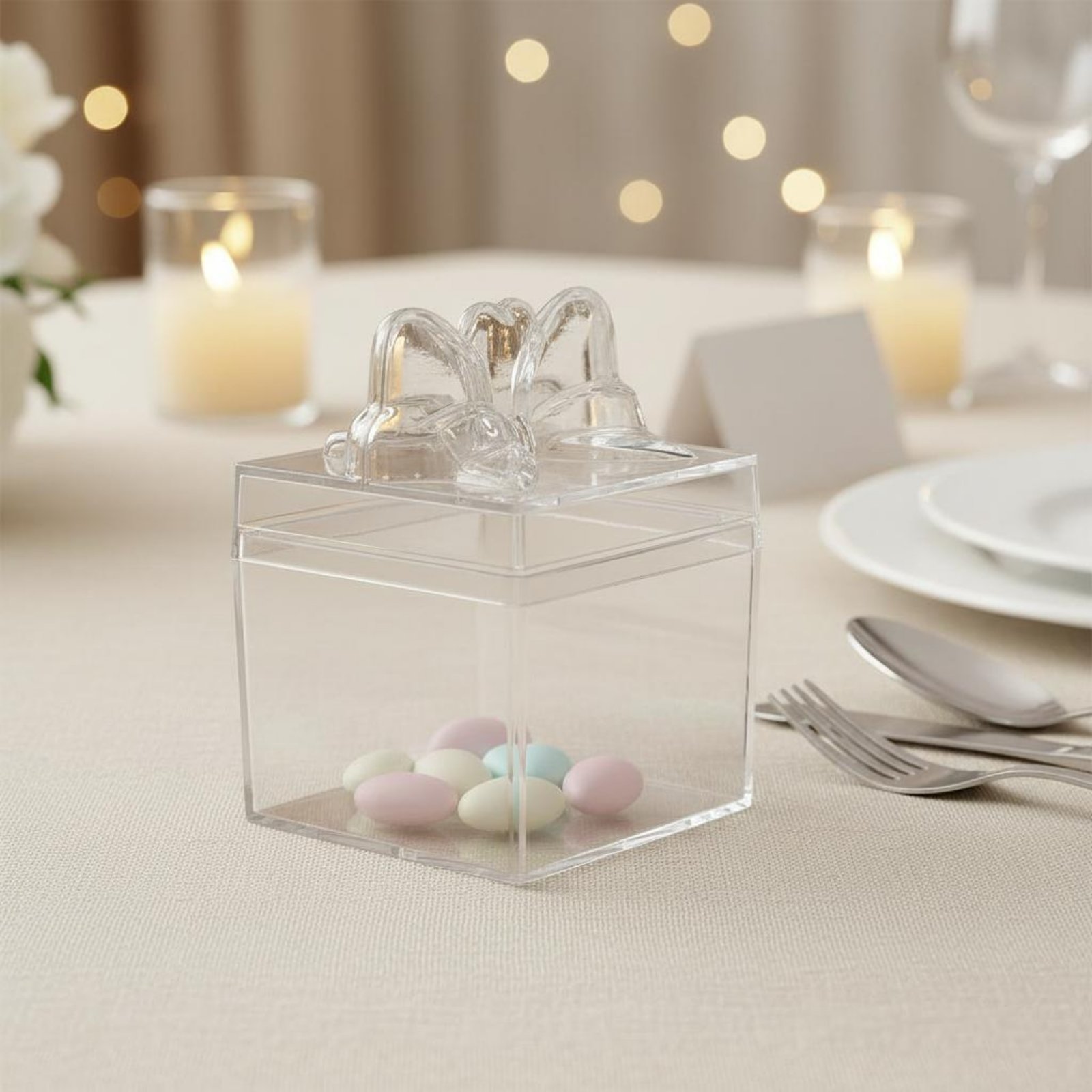 Food Storage Plastic - Caja de Plástico Transparente para Dulces
