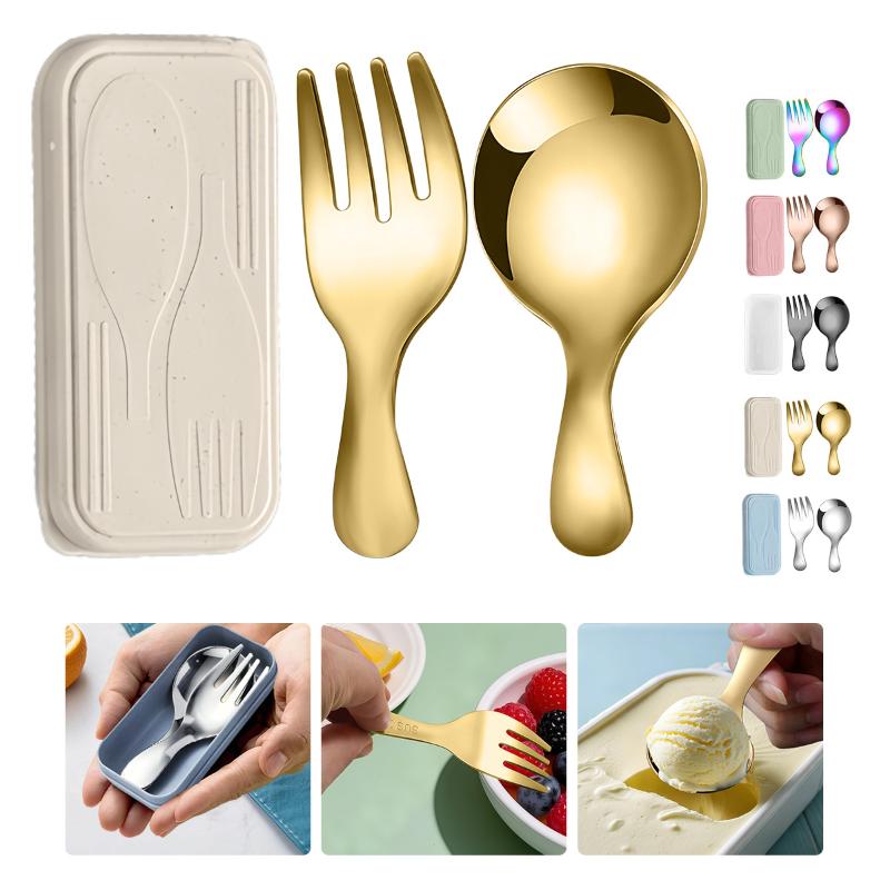 Stainless Lunch Box - Juego de vajilla de acero inoxidable,