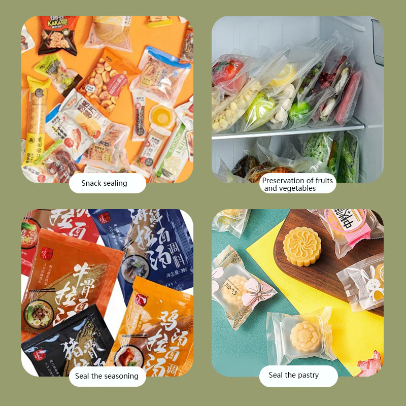Food Storage Vacuum Sealer Machine - Mini selladora térmica recargable por USB,