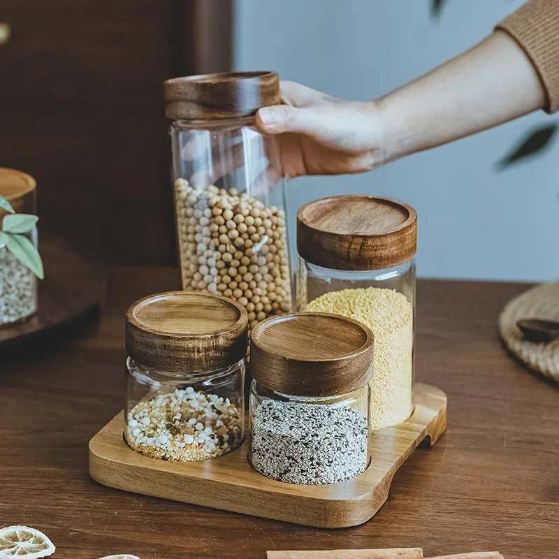 Food Storage Glass Container Set - Recipiente hermético de vidrio con tapa