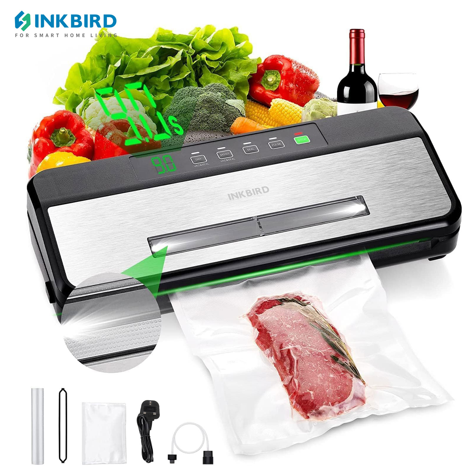 Food Storage Vacuum Sealer Machine - INKBIRD 3. ° sellador al vacío