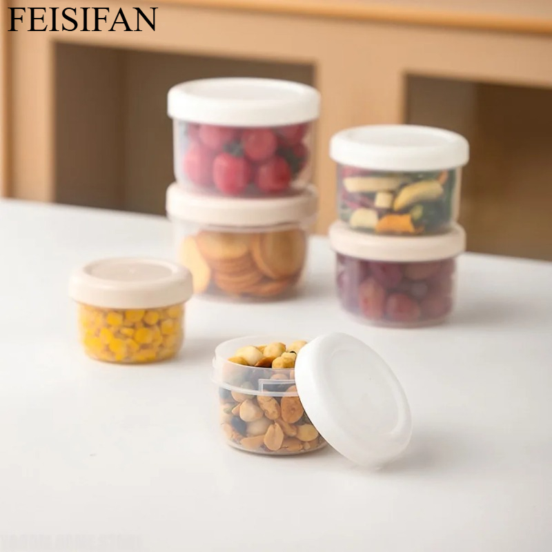Food Storage Boxes With Lids - Contenedor Redondo Portátil de Plástico para