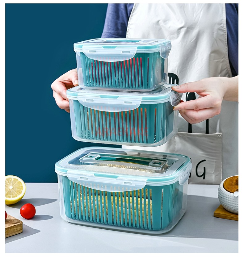 Food Storage Box Large - Cesta de drenaje grande para cocina,