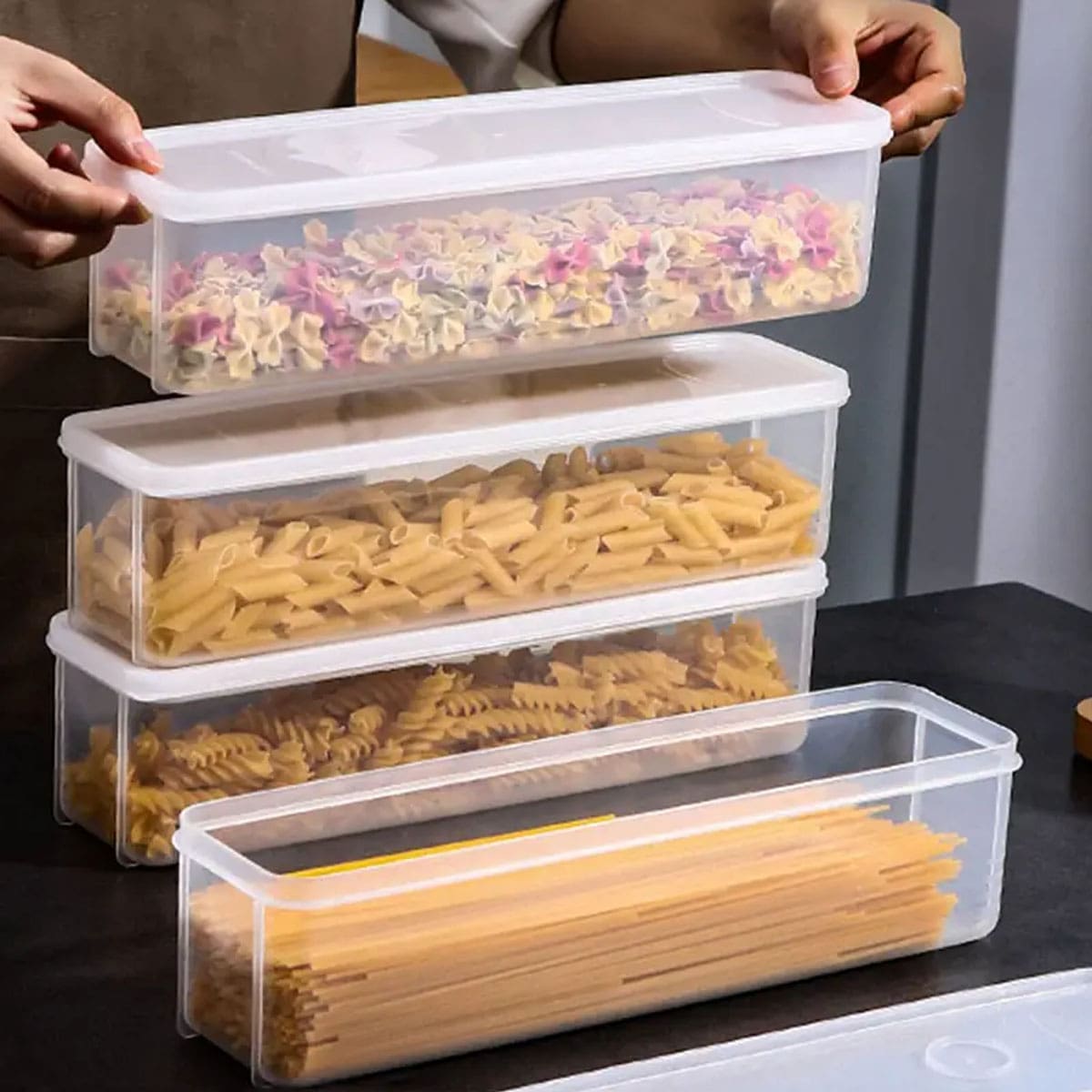 Food Storage Boxes With Lids - 1 Caja de Almacenamiento Transparente de