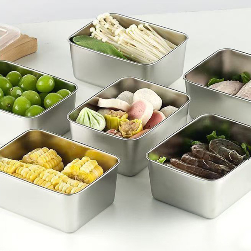 Food Storage For Camping - Juego de 6 recipientes de acero