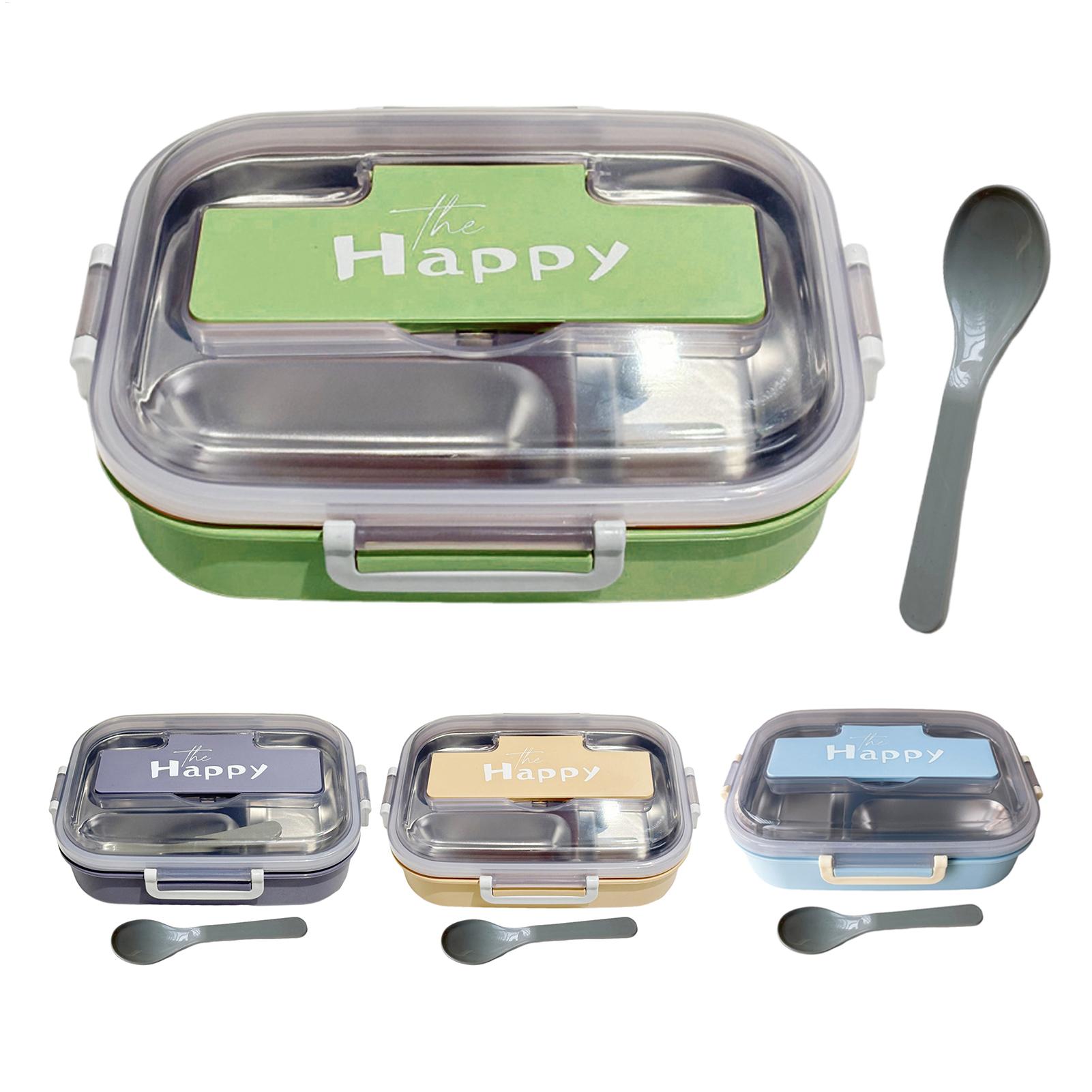 Food Storage Dividers - Fiambrera portátil de acero inoxidable, caja