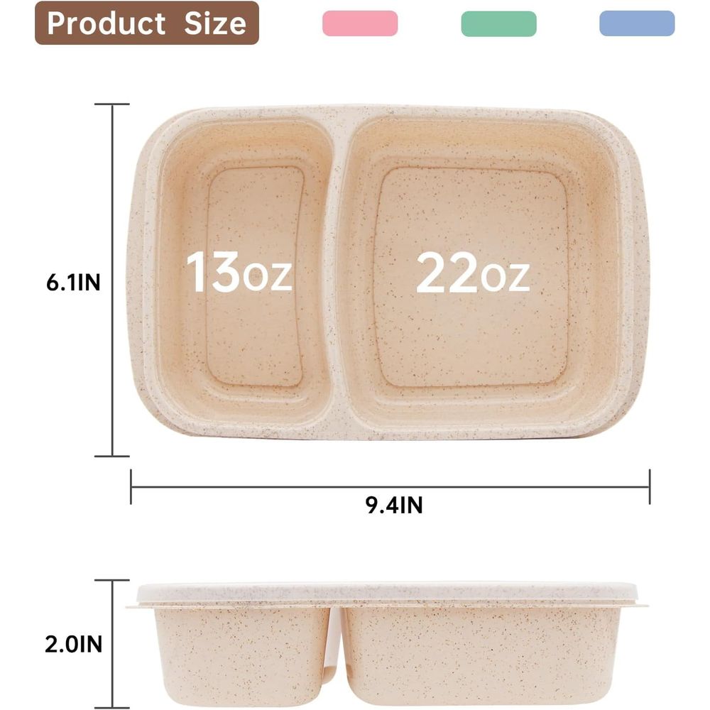 Paquete de 4 Loncheras Bento,  - Food Storage Dividers reseña y precio