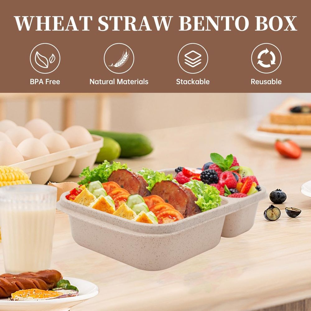 Paquete de 4 Loncheras Bento,  - Food Storage Dividers reseña y precio