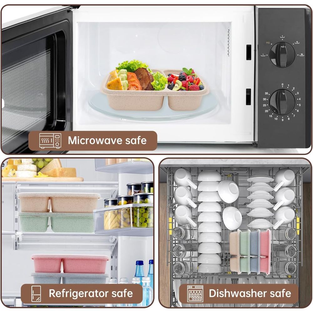Paquete de 4 Loncheras Bento,  - Food Storage Dividers reseña y precio