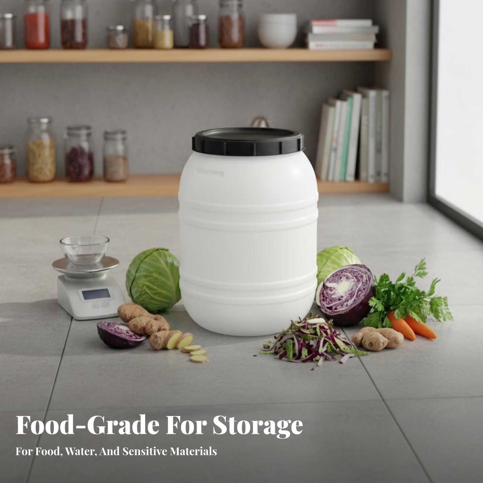 Barril de Plástico de Grado Al - Food Storage Plastic reseña y precio