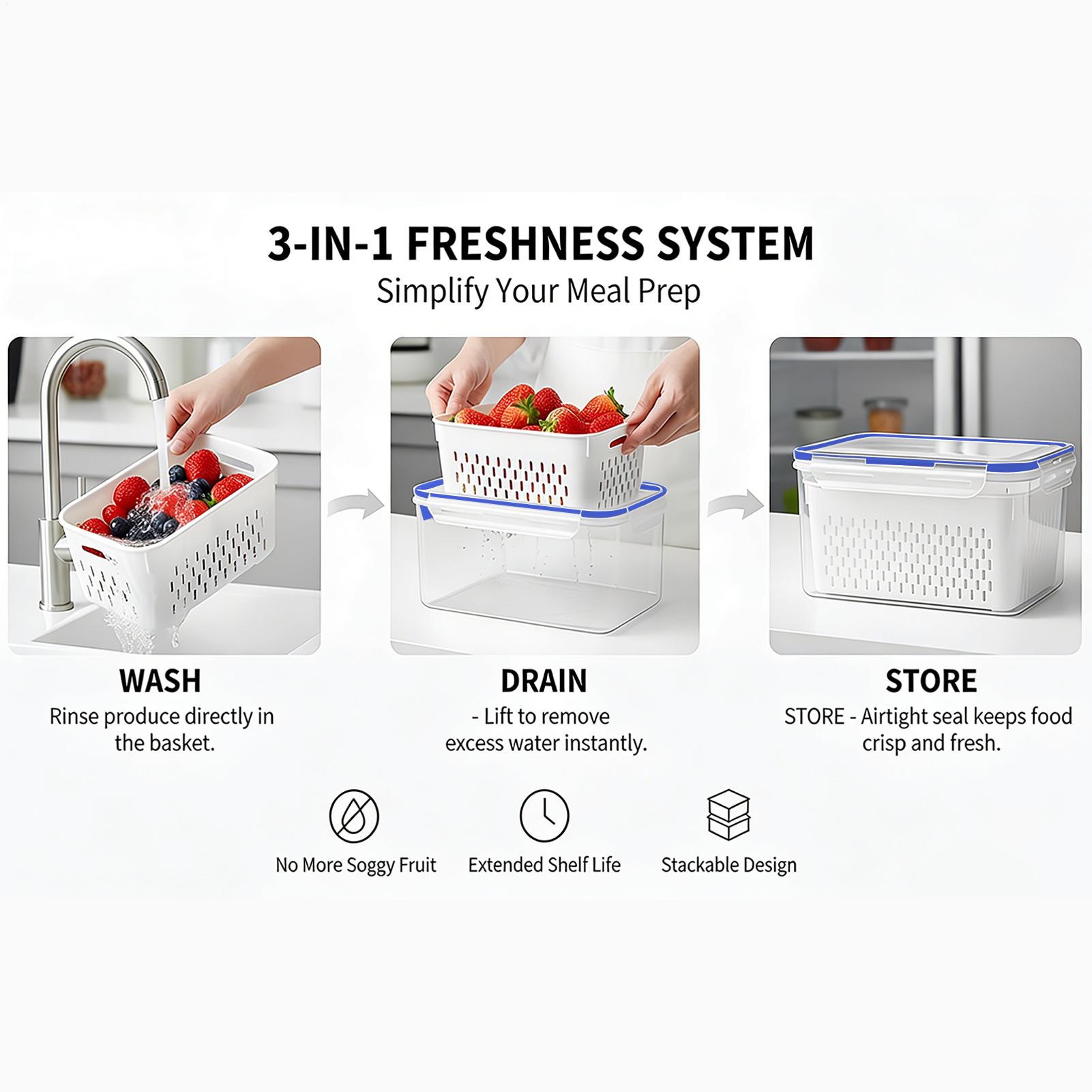 Contenedor de almacenamiento d - Food Storage Plastic reseña y precio