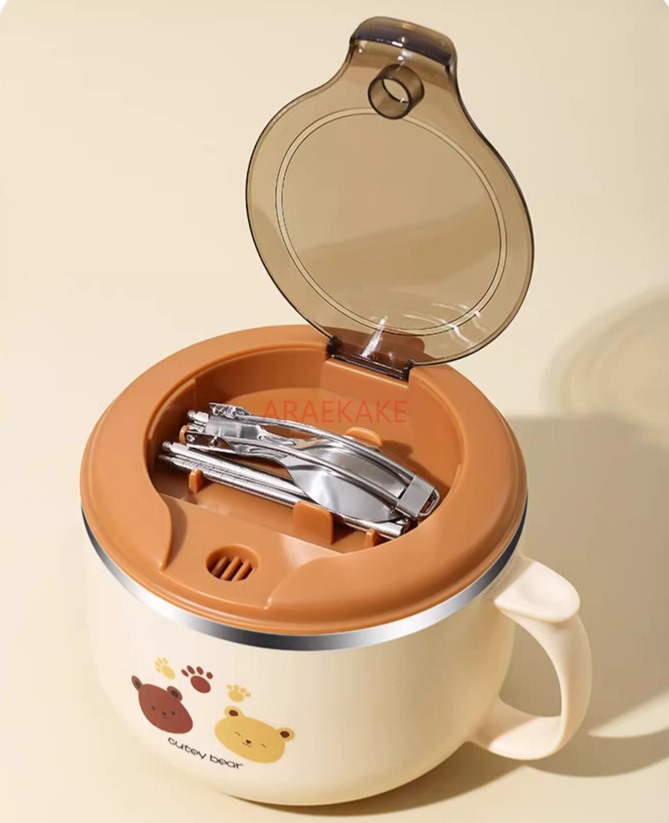 Tazón de acero inoxidable con  - Stainless Lunch Box reseña y precio