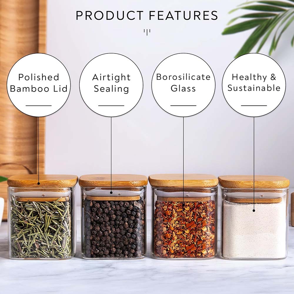 Juego de frascos de vidrio de  - Food Storage Glass Container Set reseña y precio
