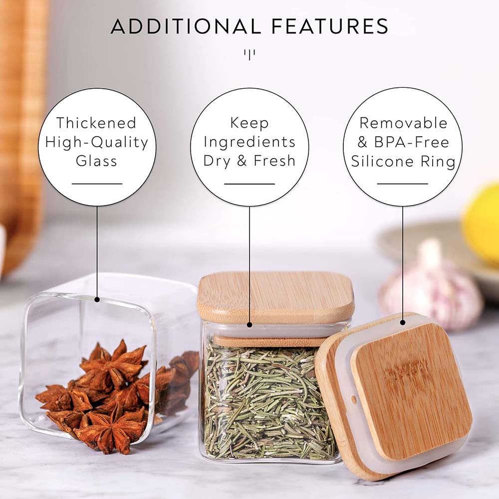 Juego de frascos de vidrio de  - Food Storage Glass Container Set reseña y precio