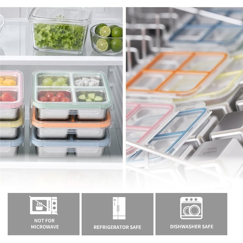 GIGI Paquete de 4 Recipientes  - Food Storage Boxes With Lids reseña y precio