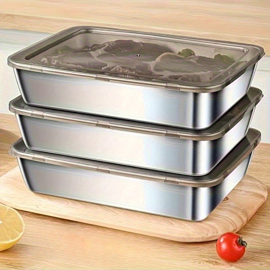 Juego de 6 recipientes (3 caja - Stainless Lunch Box reseña y precio