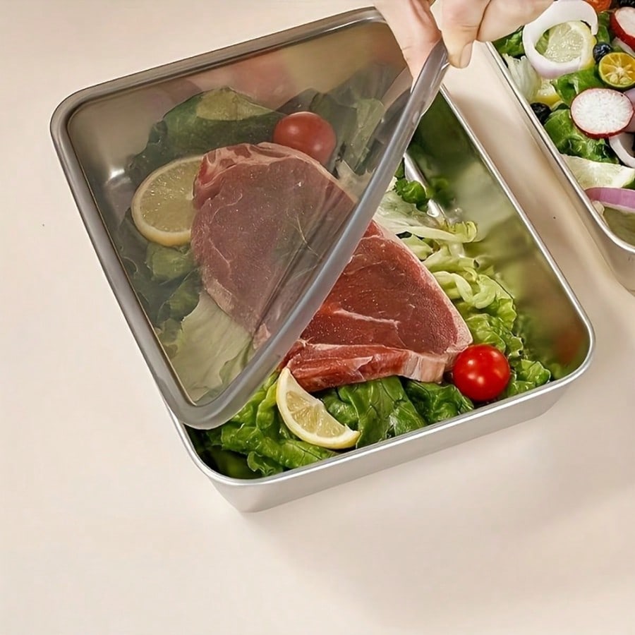 Juego de 6 recipientes (3 caja - Stainless Lunch Box reseña y precio