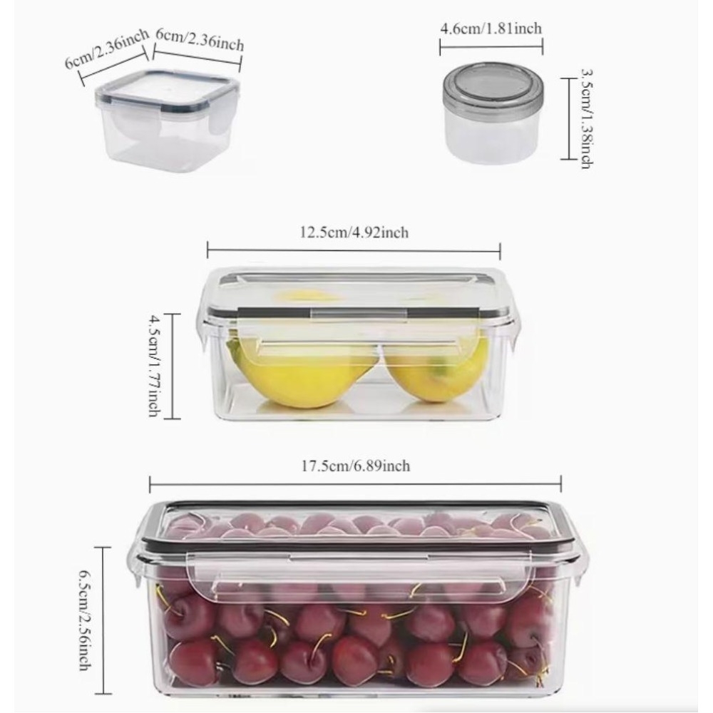 Juego de 4 Recipientes Transpa - Food Storage Boxes With Lids reseña y precio