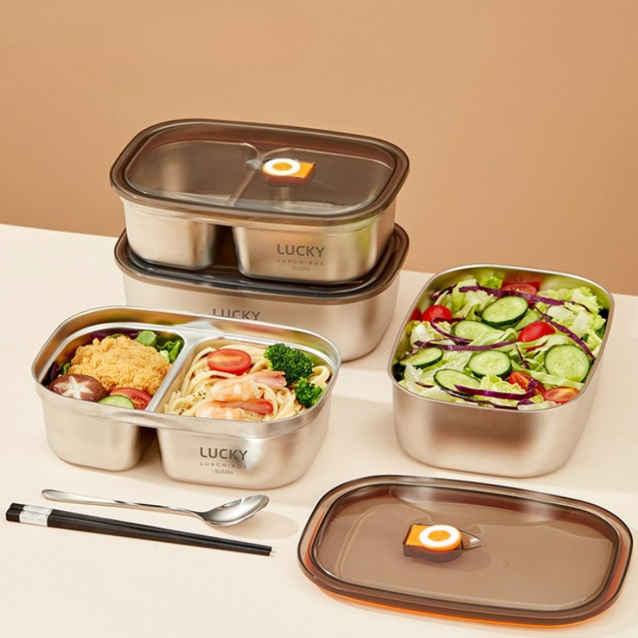 Lonchera portátil de acero ino - Food Storage Box Large reseña y precio
