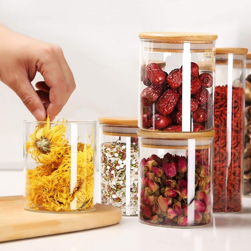 Juego de 12 tarros de vidrio c - Food Storage Glass Container Set reseña y precio