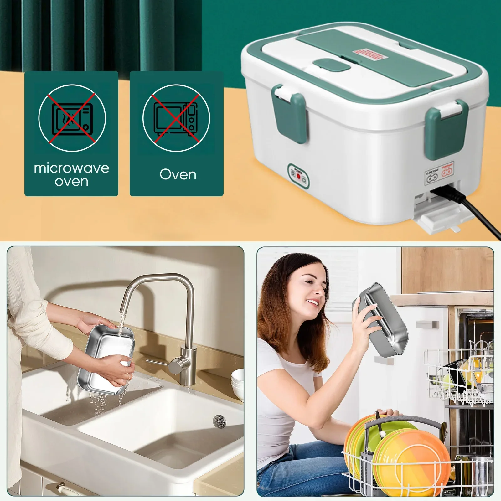 Fiambrera eléctrica calentador - Food Storage For Camping reseña y precio