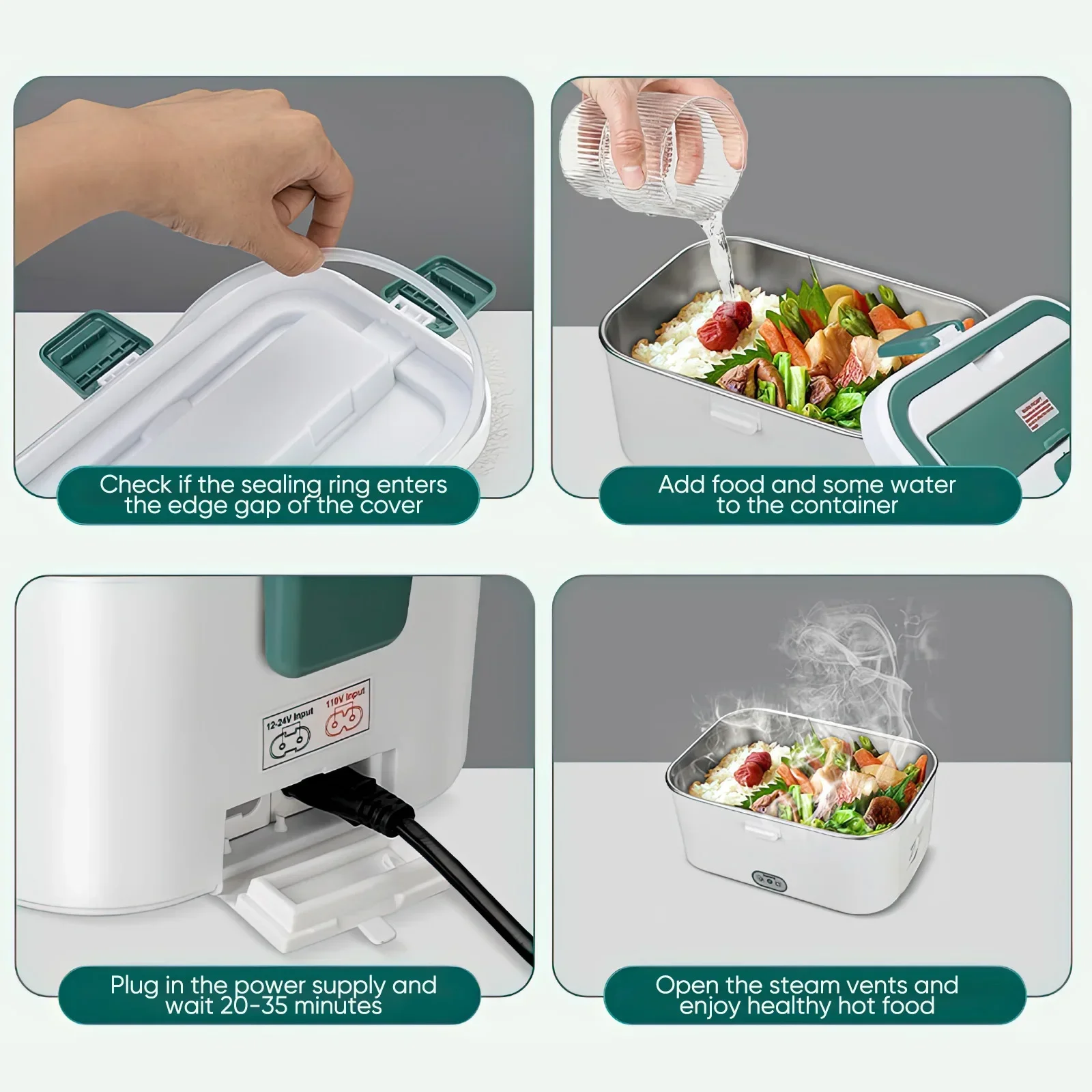 Fiambrera eléctrica calentador - Food Storage For Camping reseña y precio