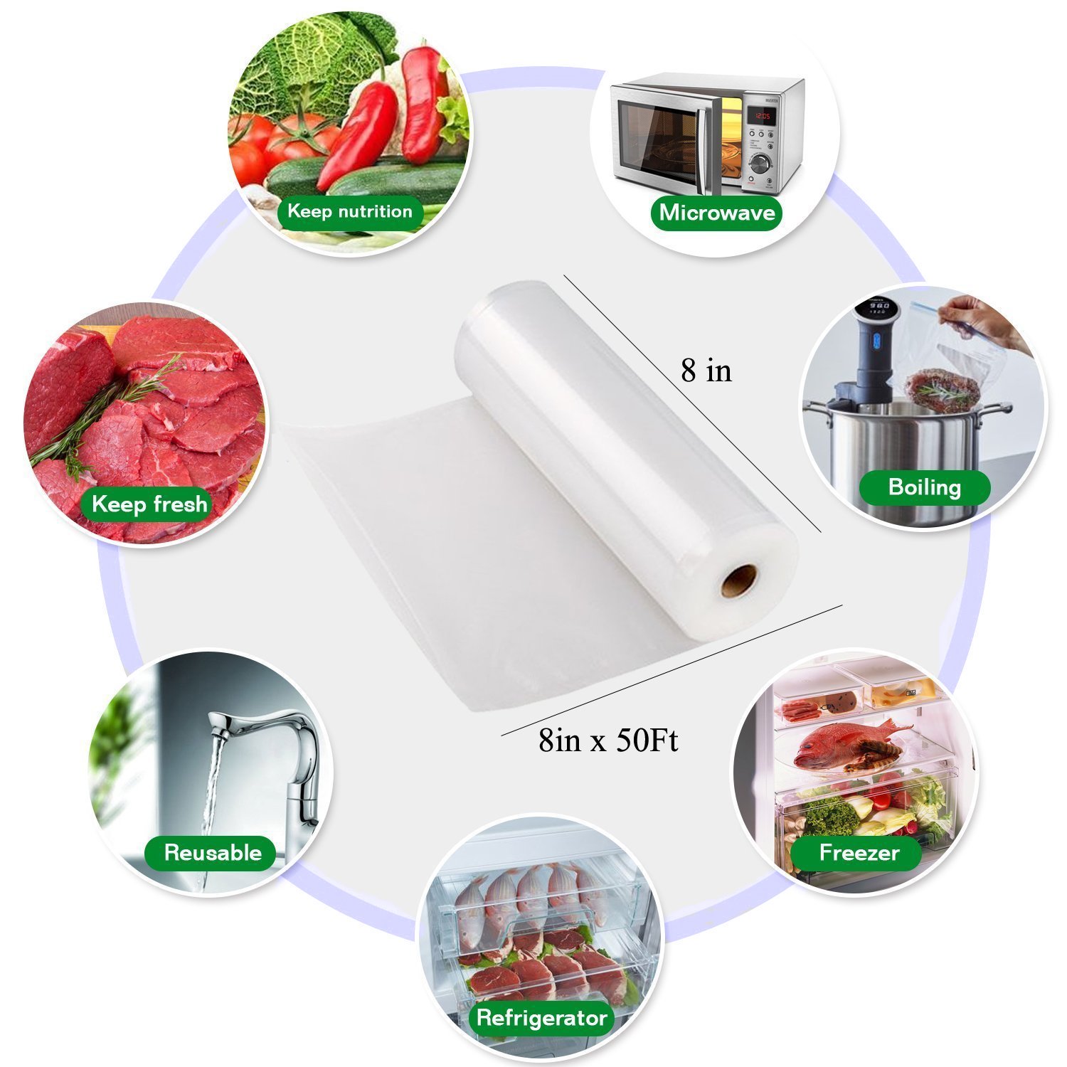 Bolsas de rollo Sous Vide para - Food Storage Vacuum Sealer Machine reseña y precio