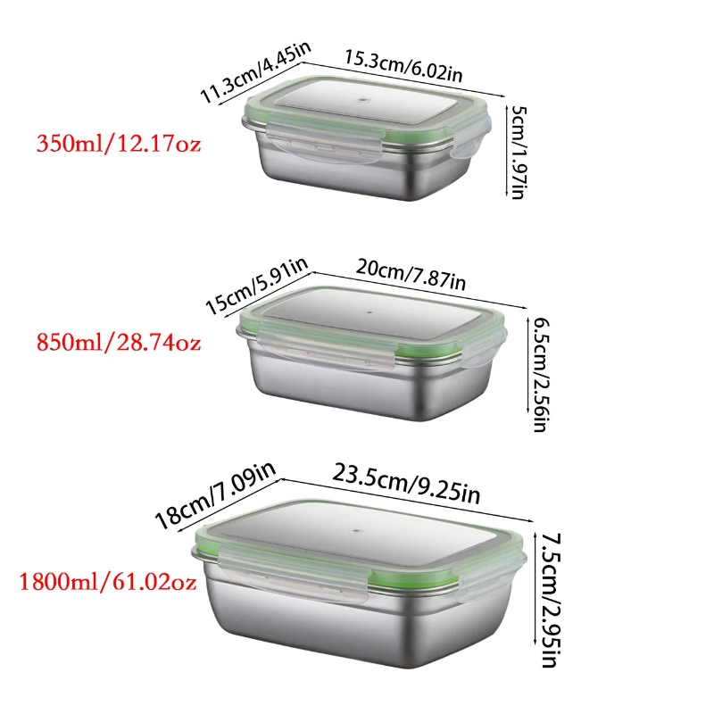 Fiambrera de acero inoxidable  - Food Storage Boxes With Lids reseña y precio