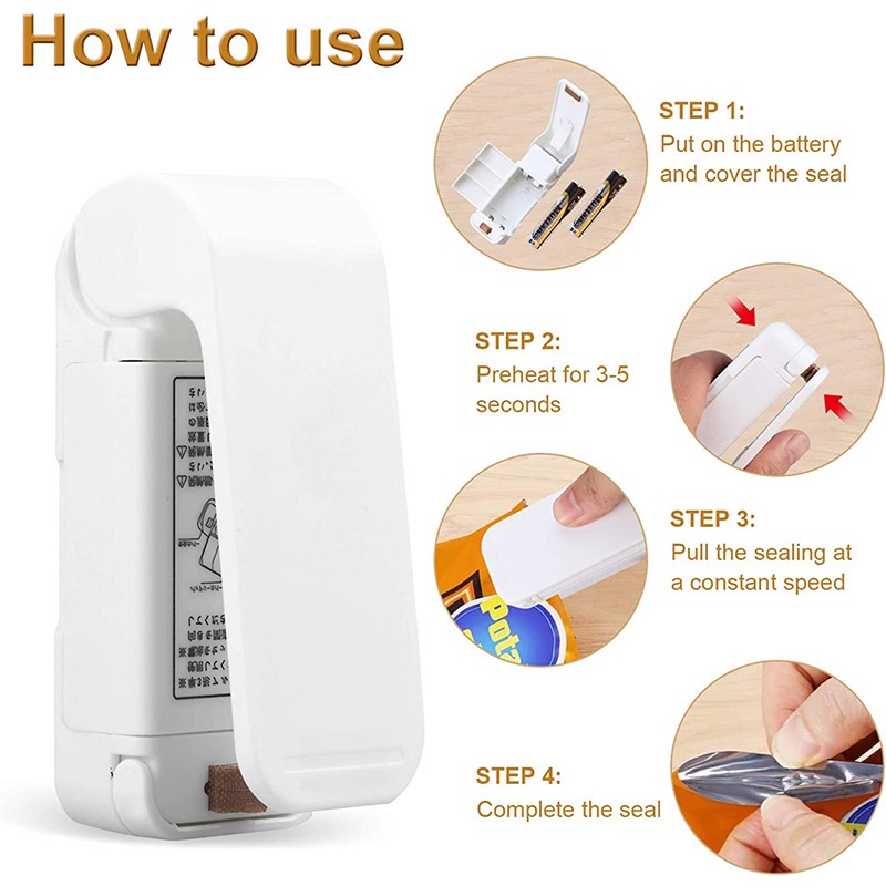 Mini Sellador Térmico Portátil - Food Storage Vacuum Sealer Machine reseña y precio