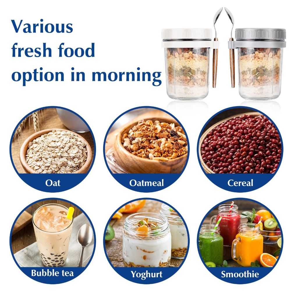 Tarro de yogur de 350ml, tarro - Food Storage Glass Container Set reseña y precio