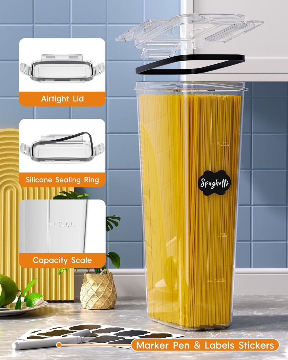 24 Recipientes Herméticos para - Food Storage Plastic reseña y precio