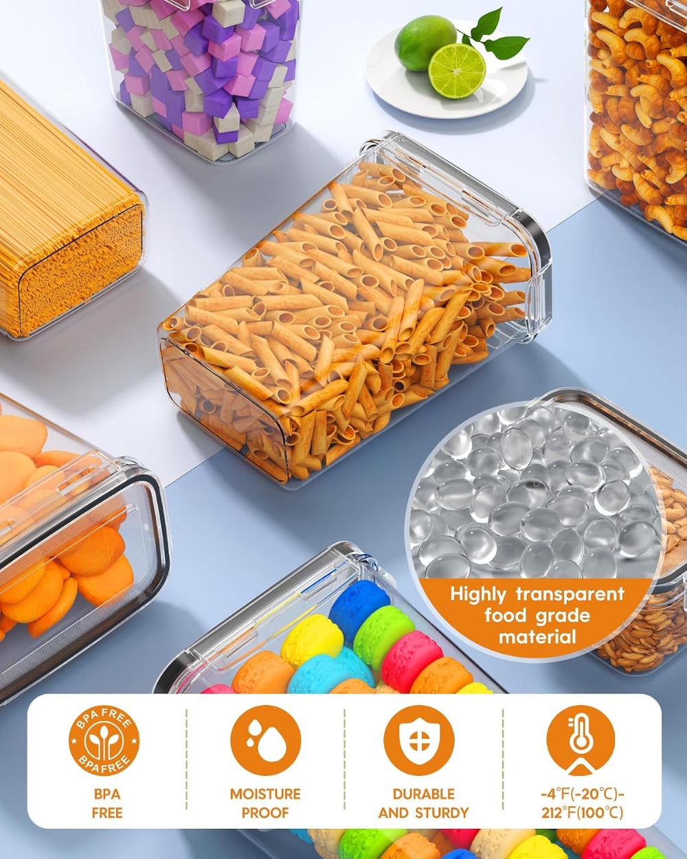 24 Recipientes Herméticos para - Food Storage Plastic reseña y precio