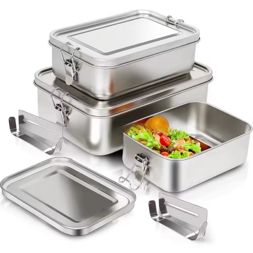 Lonchera Cuadrada de Acero Ino - Stainless Lunch Box reseña y precio