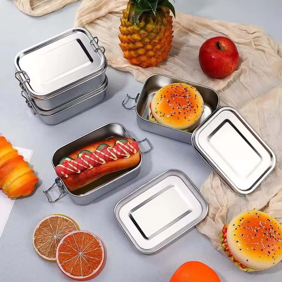 Lonchera Cuadrada de Acero Ino - Stainless Lunch Box reseña y precio